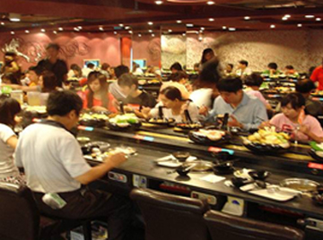 双层旋转火锅轨道设备案例三